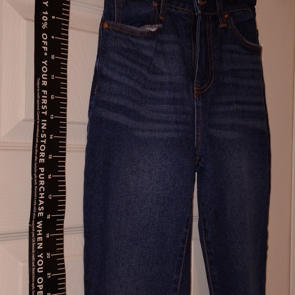 Women's Blue Distressed Jeans - Picture 12 of 13